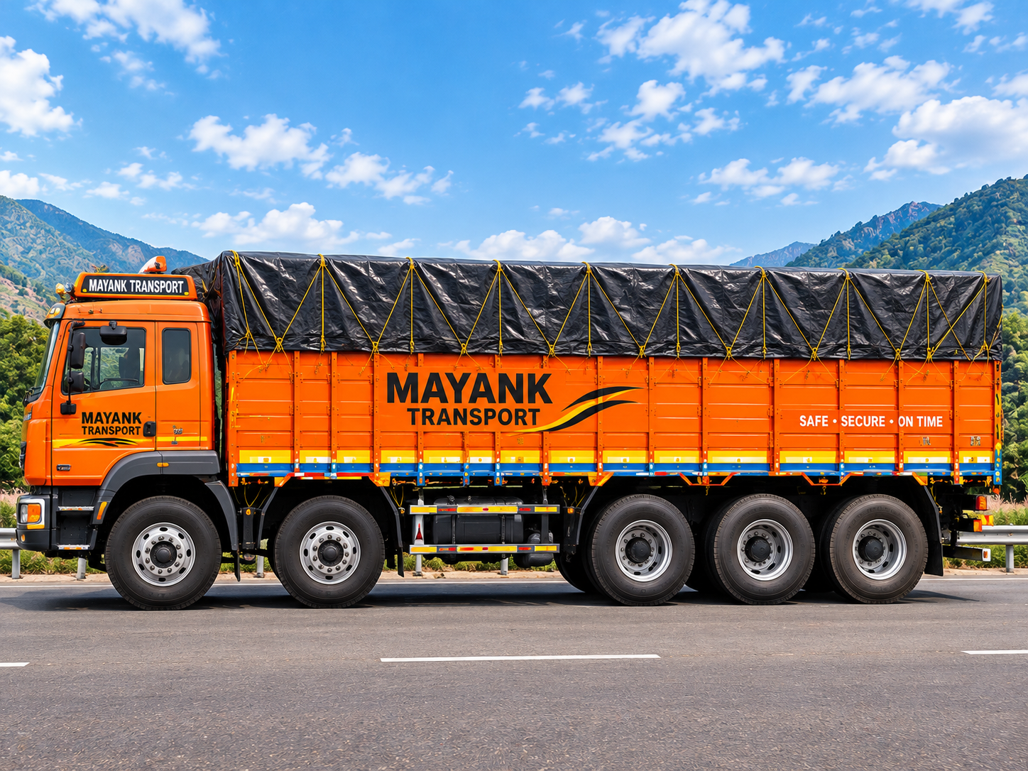 Cargo truck ready for its next journey